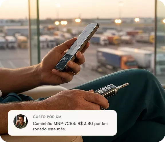 Custo por quilômetro de cada veículo no Painell