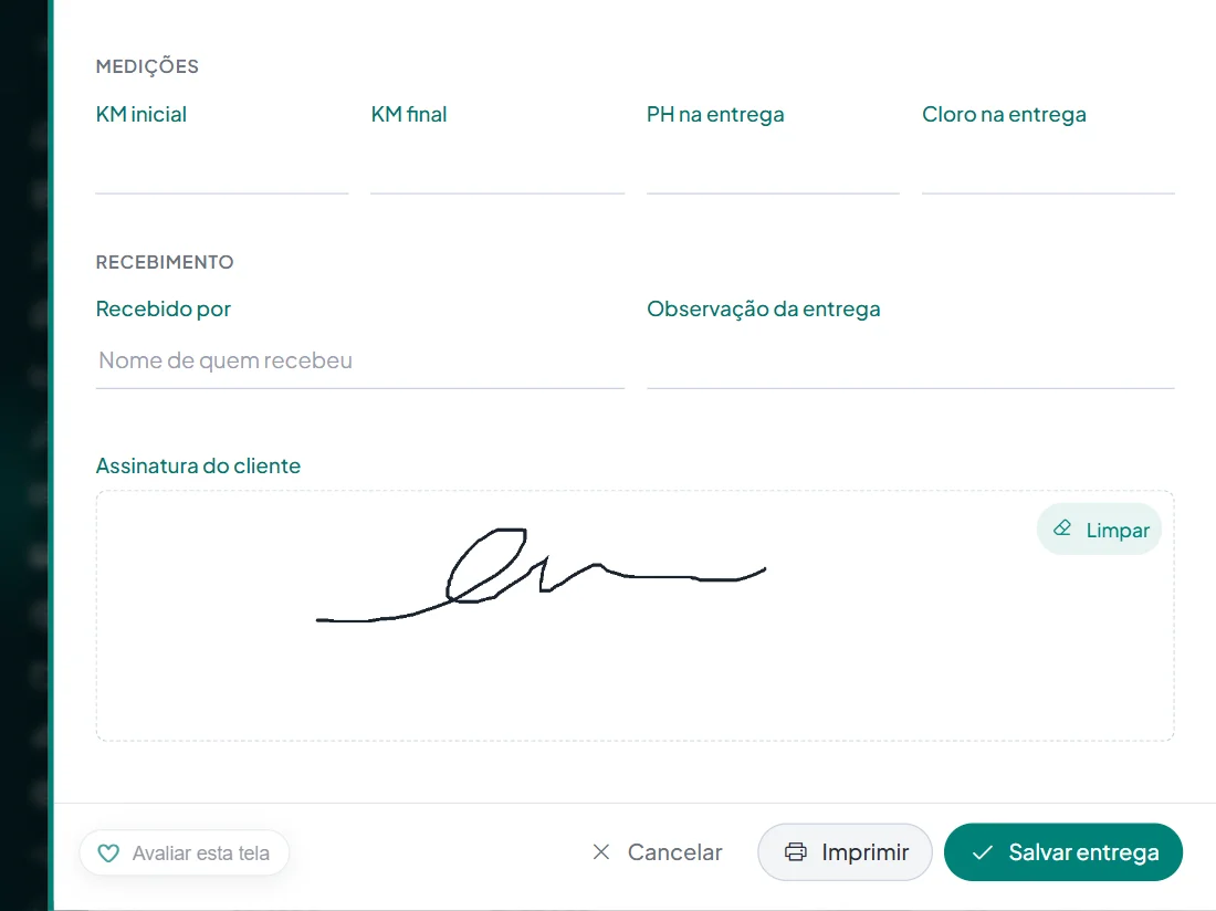 Tela do sistema Painell